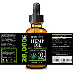 GreenIVe 28,000 mg de aceite de cáñamo con extracción vegana Omegas C02