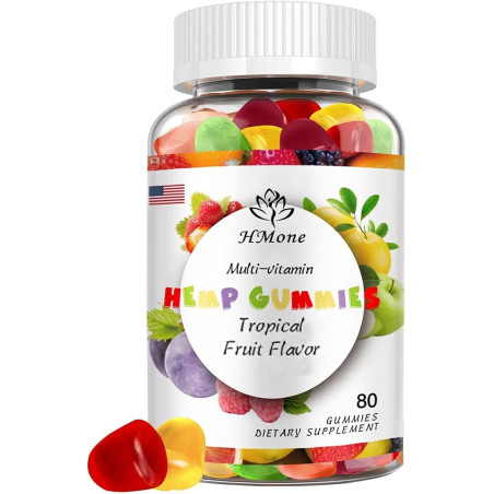 1 paquete de gomitas de cáñamo orgánico de alta potencia con extracto de aceite de cáñamo puro