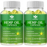 Cápsulas de aceite de cáñamo (paquete de 2) - 60,000 de máxima fuerza