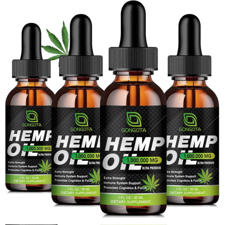 Aceite de cáñamo de alta potencia (paquete de 4)