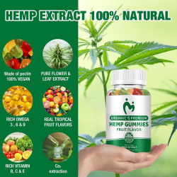 Gomitas de cáñamo extra fuertes para el dolor, el sueño, la ansiedad, la paz y la relajación