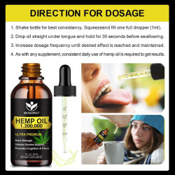 Aceite de cáñamo orgánico (paquete de 2) - Extracto de aceite de cáñamo 100% natural