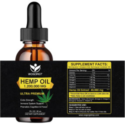 Aceite de cáñamo orgánico (paquete de 2) - Extracto de aceite de cáñamo 100% natural