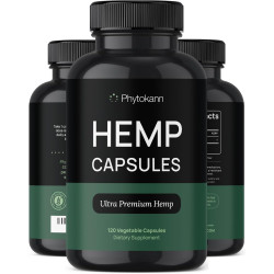 Suplemento de cápsulas de aceite de cáñamo