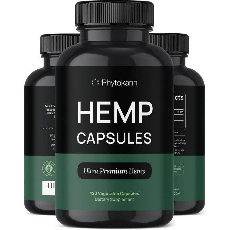 Suplemento de cápsulas de aceite de cáñamo