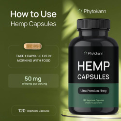 Suplemento de cápsulas de aceite de cáñamo