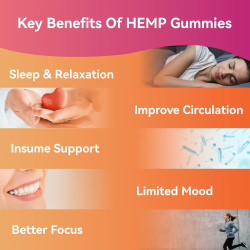 Gomitas de cáñamo orgánico de 400 mg de extracto de aceite de cáñamo