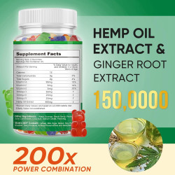 Gomitas naturales con infusión de aceite de cáñamo ideal para la paz y la relajación