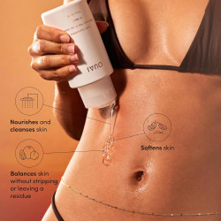 OUAI Limpiador corporal, St. Barts - Gel de baño espumoso con aceite de jojoba y aceite de rosa mosqueta para hidratar