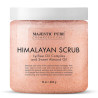 Majestic Pure Sal exfoliante corporal del Himalaya con colágeno y aceite dulce de almendras