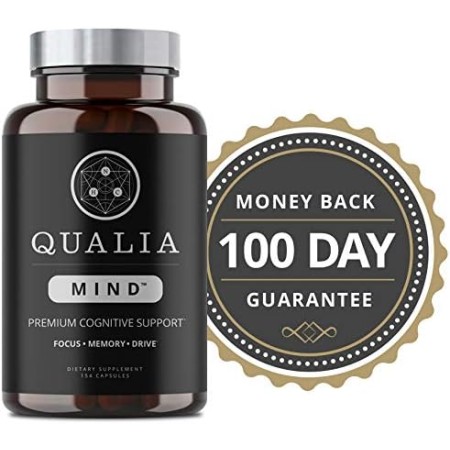 Qualia Mind Nootrópics | Suplemento cerebral superior para memoria, enfoque, energía mental y concentración con Ginkgo biloba,