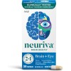 NEURIVA Suplemento cerebral + ocular para memoria, enfoque y concentración con luteína y vitaminas A C E y zinc para la salud