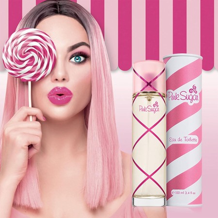 Pink Sugar Eau de Toilette Spray Perfume for Women, Floral + Fruity, Notes of Raspberry, Cotton Candy, Vanilla, Sweet & Sensual,