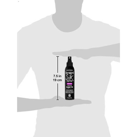 Spray de seda liso con aceite de argán marroquí | Protector y desenredante para alisar el cabello | Sin alcohol | Protector