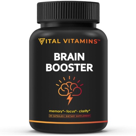 Vital Vitamins Suplementos cerebrales para la memoria y la concentración (paquete de 3) - refuerzo cerebral nootrópico - Apoyo