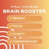 Vital Vitamins Suplementos cerebrales para la memoria y la concentración (paquete de 3) - refuerzo cerebral nootrópico - Apoyo