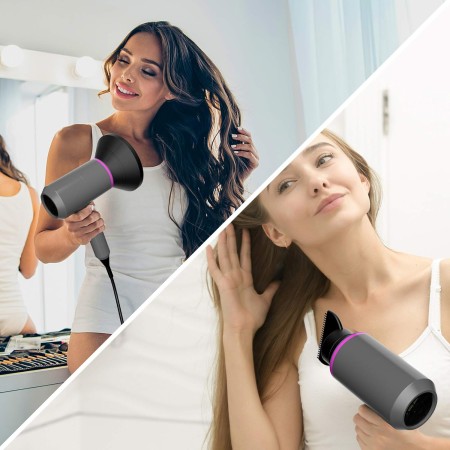 Fezax Secador de pelo iónico profesional de 1800 W, tecnología de iones negativos para el cuidado del cabello, 3 ajustes de